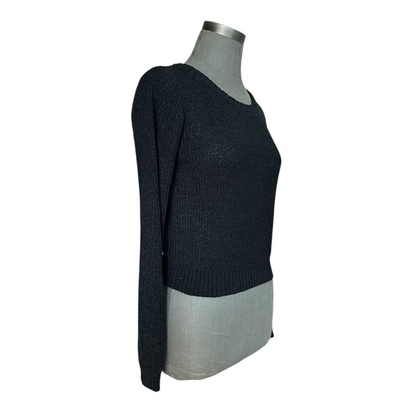 Lulus Black Loose Knit Sweater Women's Pullover Top Size S New With Tag - Picture 2 of 4